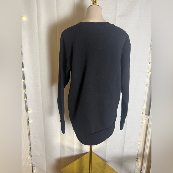 Merry & Bright Holiday Tunic Sweatshirt Black Size Medium - Picture 8 of 10